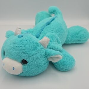 Plush Turquoise Bull Toy